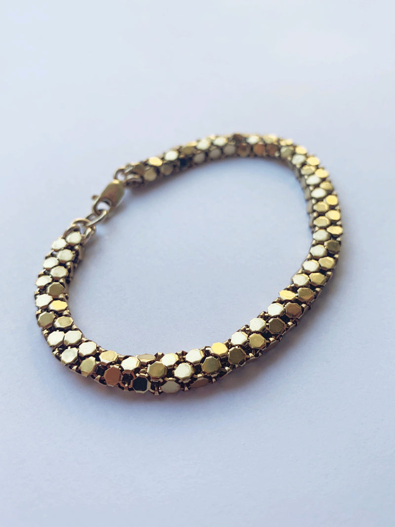 Gold Mesh Roller Bracelet