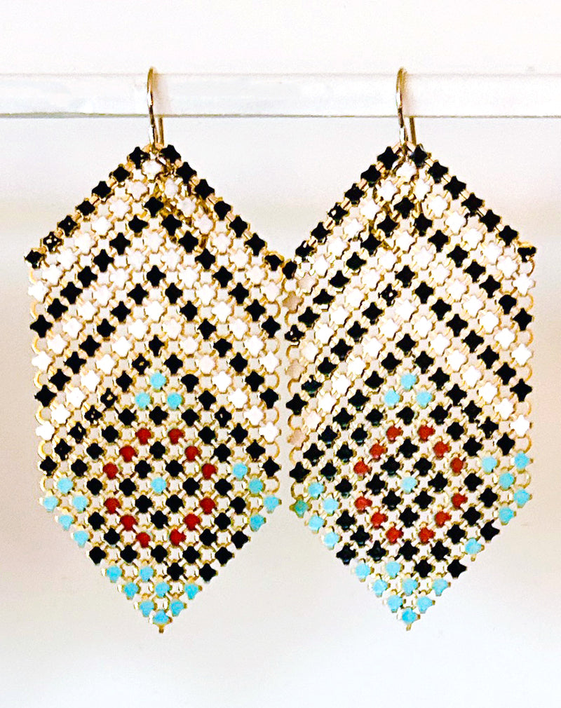 Desert Feather Mesh Earrings