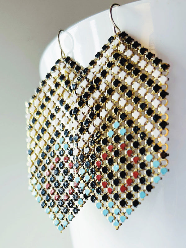 Desert Feather Mesh Earrings