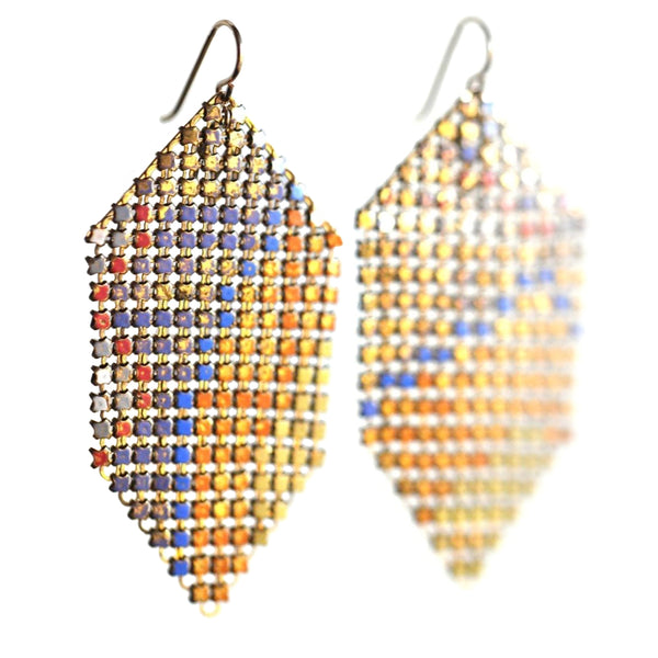 Abstract Color Antique Earrings