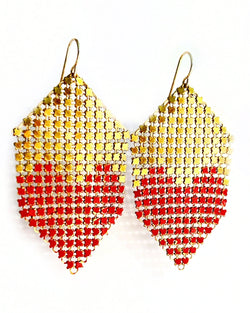 Coeur Earrings - Rare Red Mesh