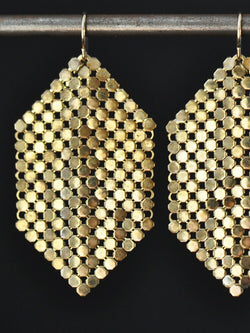 Gold Mesh Banner Earrings